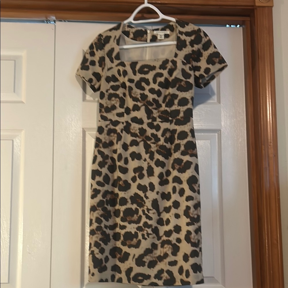 Banana Republic Leopard Print Short Sleeve Dress